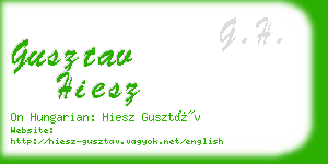 gusztav hiesz business card